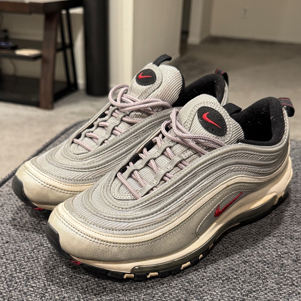 Nike Air Max 97 in Gray with Red Highlights